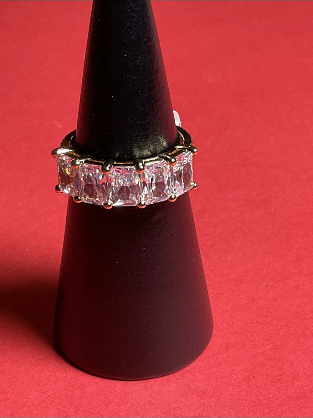Bomb Party RG48974 “The Eliza Ring” Cubic Zirconia on Gold Plating Sz 9 Ring NWT
